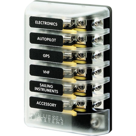 Blue Sea Systems Open Fuse Block, 30 to 100A Amp Range, 32V DC Volt Rating, Bus Bar 5015